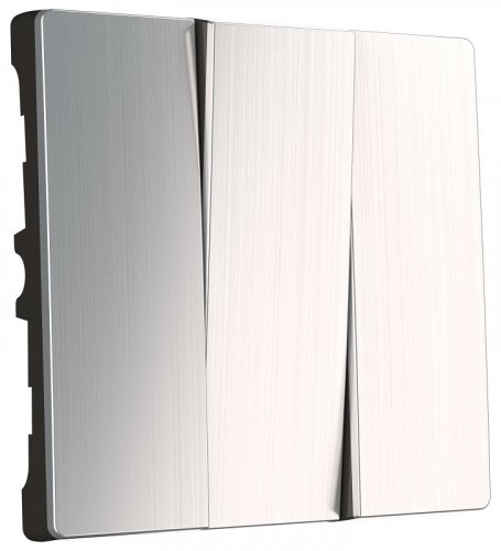 Лицевая панель Werkel для 3-кл. выключателя глянцевый никель картинка